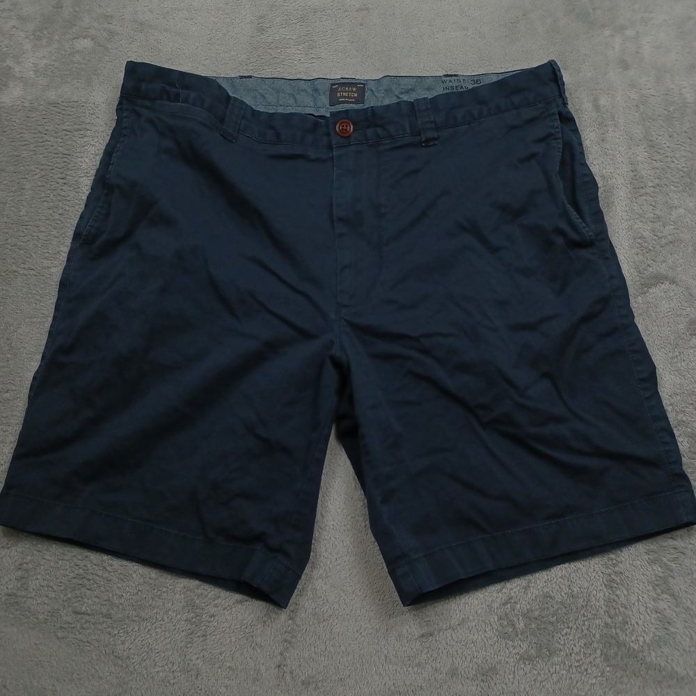 J Crew Shorts Mens 36 Blue Cotton Chino Pockets Bermuda Preppy